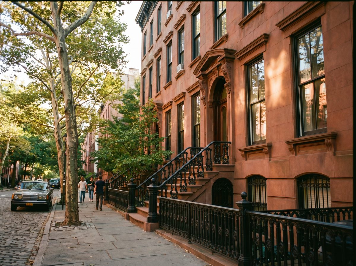Classic Brooklyn brownstone buildings
